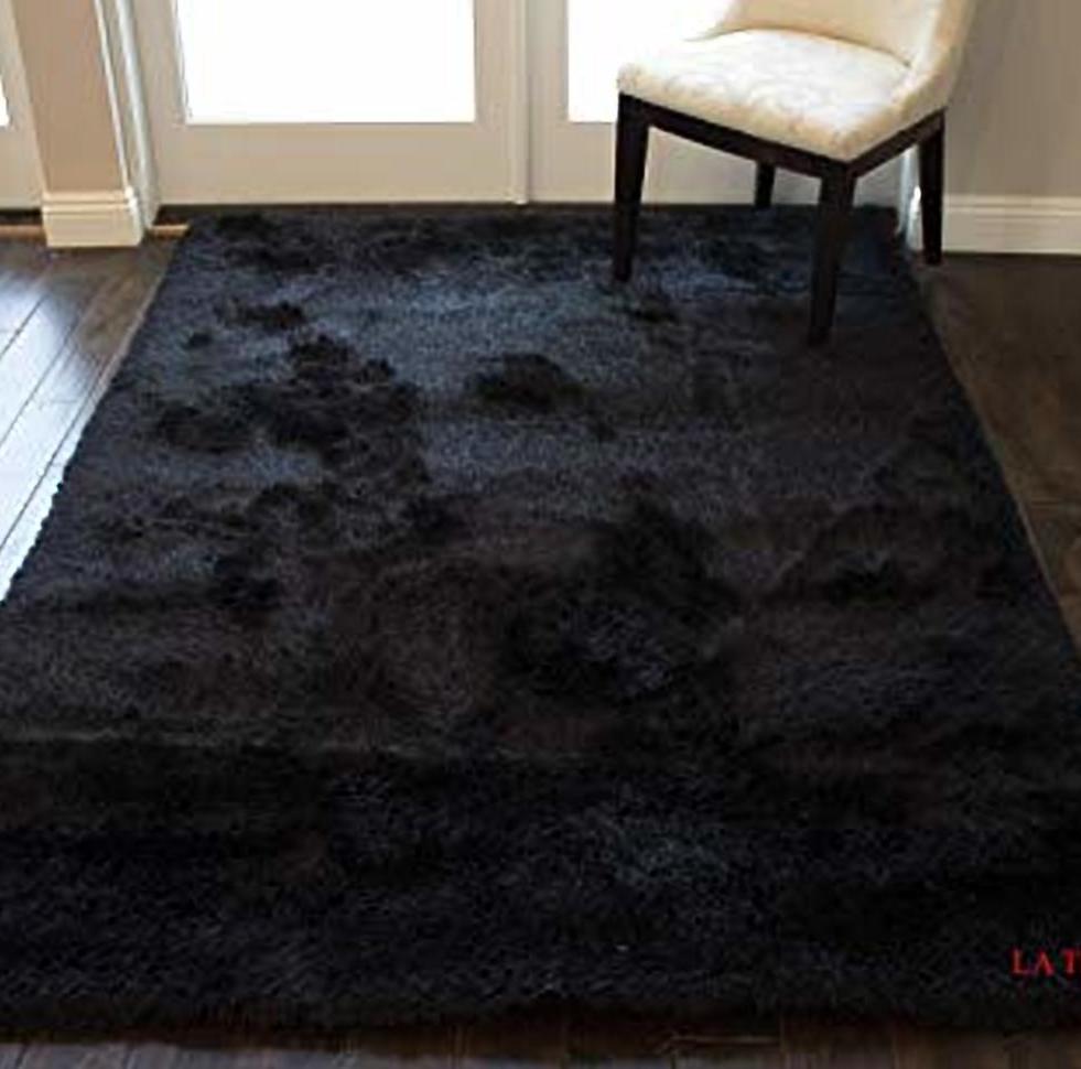 7*8 FLUFFY CARPET(BLACK)