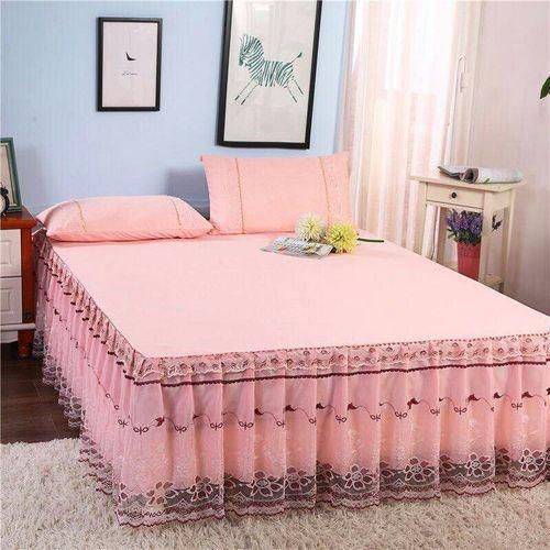 4*6 3PC BED SKIRT(Peach)