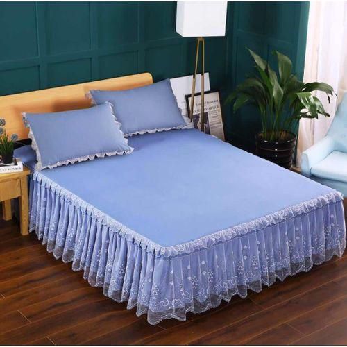 6*6 3PC BED SKIRT(Blue)