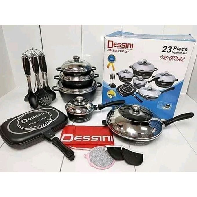 Dessini 23 Piece Non-Stick DieCast Cooking Pots & Pans