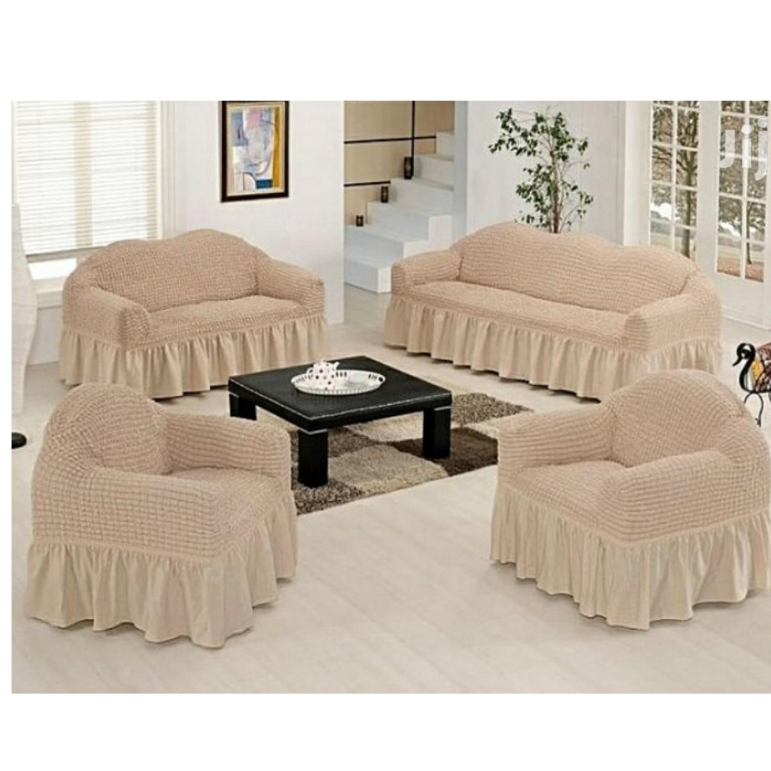 Turkish Sofa Covers(3+1+1)Light Beige